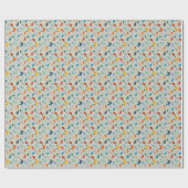 herfstbladeren illustratiepatroon cadeaupapier (Vlak)