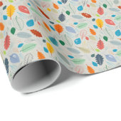 herfstbladeren illustratiepatroon cadeaupapier (Rol Hoek)