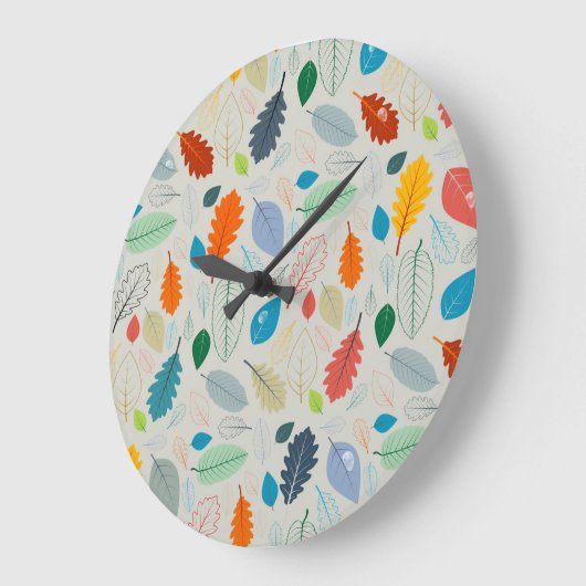 herfstbladeren illustratiepatroon grote klok (Hoek)