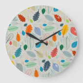  herfstbladeren illustratiepatroon grote klok (Voorkant)