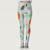  herfstbladeren illustratiepatroon leggings (Voorkant)