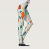  herfstbladeren illustratiepatroon leggings (Rechts)