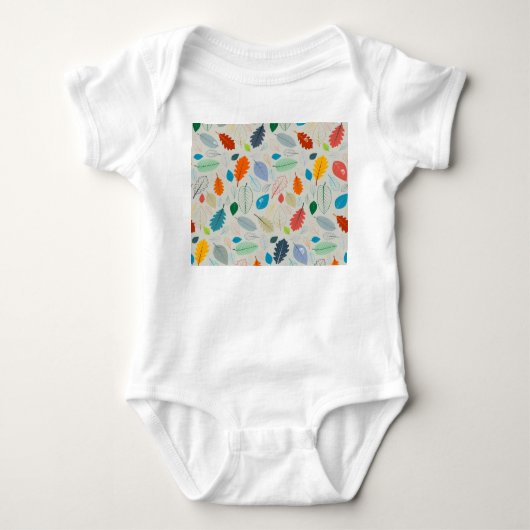 herfstbladeren illustratiepatroon romper (Voorkant)