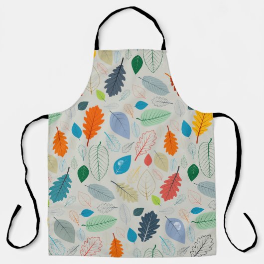  herfstbladeren illustratiepatroon schort (Voorkant)