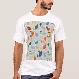 herfstbladeren illustratiepatroon t-shirt
