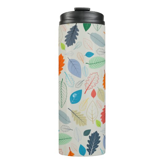 herfstbladeren illustratiepatroon thermosbeker (Voorkant)