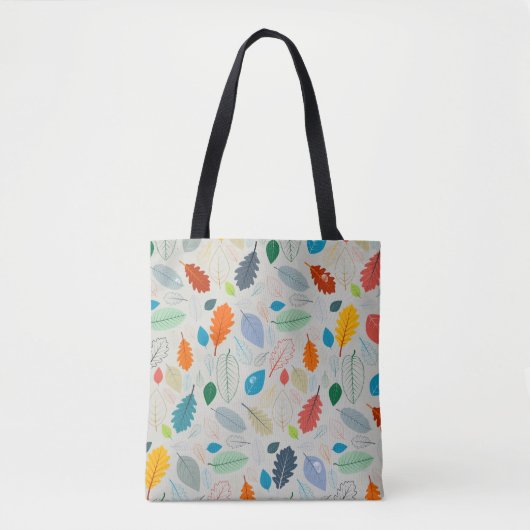  herfstbladeren illustratiepatroon tote bag (Voorkant)