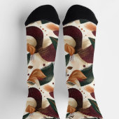 Herfstbladeren in Bourgogne, groen en mosterd Sokken (Top)