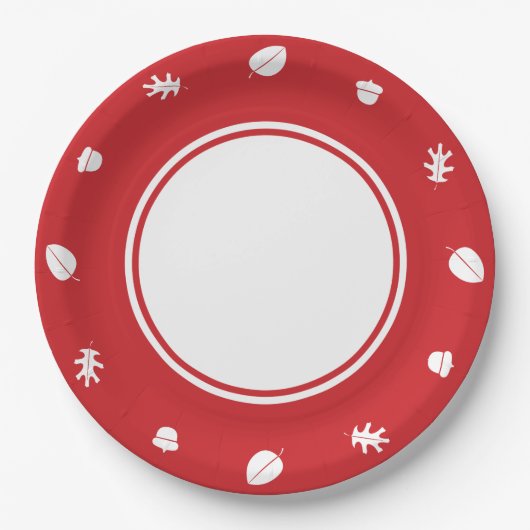 Herfstbladeren in Cherry Paper Bord (Voorkant)