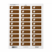 Herfstbladeren in Chocolade Retouradreslabel Etiket (Full Sheet)