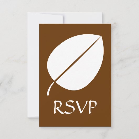 Herfstbladeren in Chocolade RSVP Kaart (Voorkant)