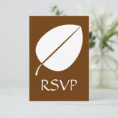 Herfstbladeren in Chocolade RSVP Kaart (Staand voorkant)