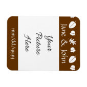 Herfstbladeren in Chocolade Save-the-Date Magneet (Horizontaal)
