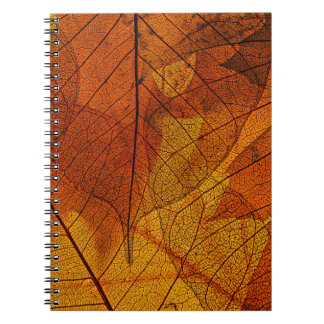 herfstbladeren in de detailherfst , achtergrond ,  notitieboek