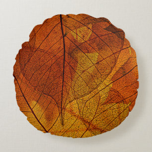 herfstbladeren in de detailherfst , achtergrond , rond kussen