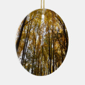 Herfstbladeren in de Morning Maryland Natuur Keramisch Ornament (Rechts)