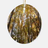 Herfstbladeren in de Morning Maryland Natuur Keramisch Ornament (Links)