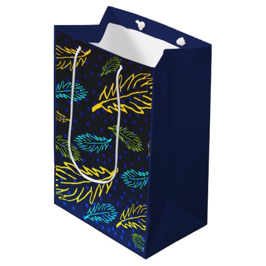 Herfstbladeren in de nachthemel Set 1 Medium Cadeauzakje (Voorkant Gekanteld)