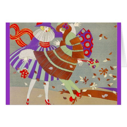 HERFSTBLADEREN IN DE WIND Art Deco (Voorkant Horizontaal)