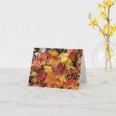Herfstbladeren in diverse kleuren kaart (Gele Bloem)