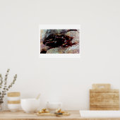 Herfstbladeren in een zwembad Poster (Keuken)