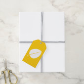 Herfstbladeren in gele cadeautag cadeaulabel (Met Touw)
