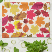 Herfstbladeren in herfstkleuren theedoek (Gevouwen)