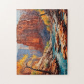 Herfstbladeren in het canyon legpuzzel (Verticaal)