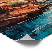 Herfstbladeren in het Canyon Poster (Hoek)