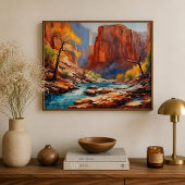 Herfstbladeren in het Canyon Poster