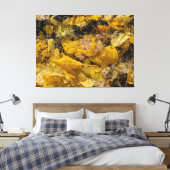 Herfstbladeren in het water canvas afdruk (Insitu (Slaapkamer))