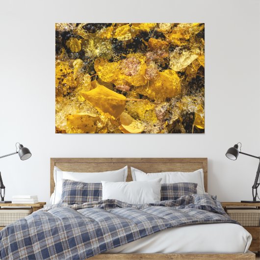 Herfstbladeren in het water canvas afdruk (Insitu (Slaapkamer))