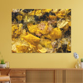 Herfstbladeren in het water canvas afdruk (Insitu (Woonkamer))