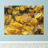 Herfstbladeren in het water canvas afdruk (Insitu (Houten vloer))