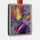 Herfstbladeren in lila metalen ornament (Rechts)