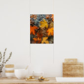 Herfstbladeren in Regen Poster (Keuken)