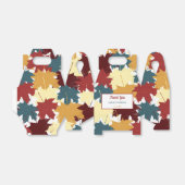 Herfstbladeren in roestige herfststijl bedankdoosjes (Uitgevouwen)