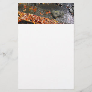 Herfstbladeren in Waterval I Herfst Fotografie Briefpapier