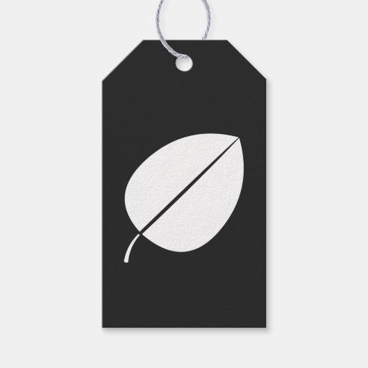 Herfstbladeren in Zwarte Cadeaubijsluiter Cadeaulabel (Voorkant)