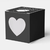 Herfstbladeren in zwarte Favor Box Bedankdoosjes (Voorkant Zijde)