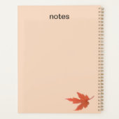 Herfstbladeren ingelijst portret dagelijkse planne planner (Achterkant)