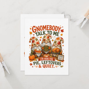Herfstbladeren Introvert Kabouters Thanksgiving Kaart