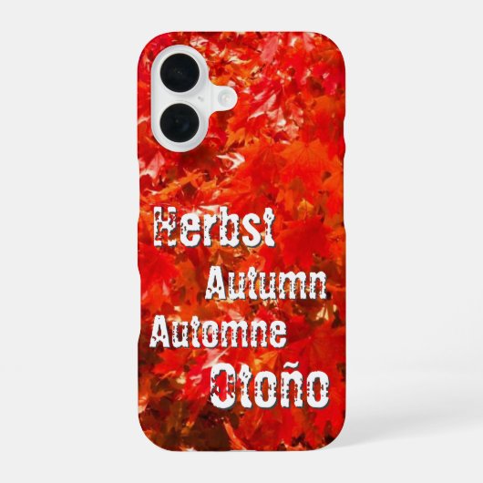 Herfstbladeren iPhone 16 Hoesje (Achterkant)