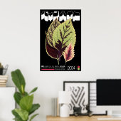 Herfstbladeren Japanse Abstracte Bauhaus Formule Poster (Thuiskantoor)