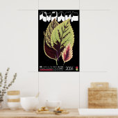 Herfstbladeren Japanse Abstracte Bauhaus Formule Poster (Keuken)