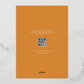 Herfstbladeren Kader Herfst QR-code Bewaar de Datu Folie Uitnodiging (Achterkant)
