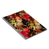 Herfstbladeren, kastanjes, champignons foto notitieboek (Rechterzijde)