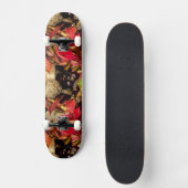 Herfstbladeren, kastanjes champignons foto skateboard (Voorkant)