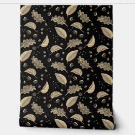 Herfstbladeren, kastanjes, hazelnoten en bessen va behang