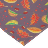 Herfstbladeren Kastanjes Patroon Elegante Herfst Tafelkleed (Gekanteld)